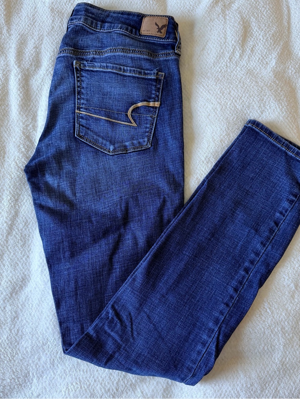 American Eagle Outfitters Women's Skinny Jeans in Dark Blue